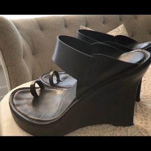 Ann Demeulemeester platform sandals.